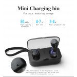 Wholesale Bluetooth 5.0 True Wireless Mini Earbuds Pods Buds Headset with Portable Charger (Black)